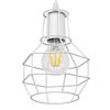 GLOBOSTAR® CAGE 00867 Vintage Κρεμαστό Φωτιστικό Οροφής με Ντουί 1 x E27 AC 220-240V IP20 - Λευκό - Μ15 x Π15 x Υ22cm