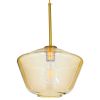 GLOBOSTAR® AMARIS 00870 Μοντέρνο Κρεμαστό Φωτιστικό Οροφής με Ντουί 1 x E27 AC 220-240V IP20 - Χρυσό Πλατίνα & Μελί - Μ30 x Π30 x Y22cm