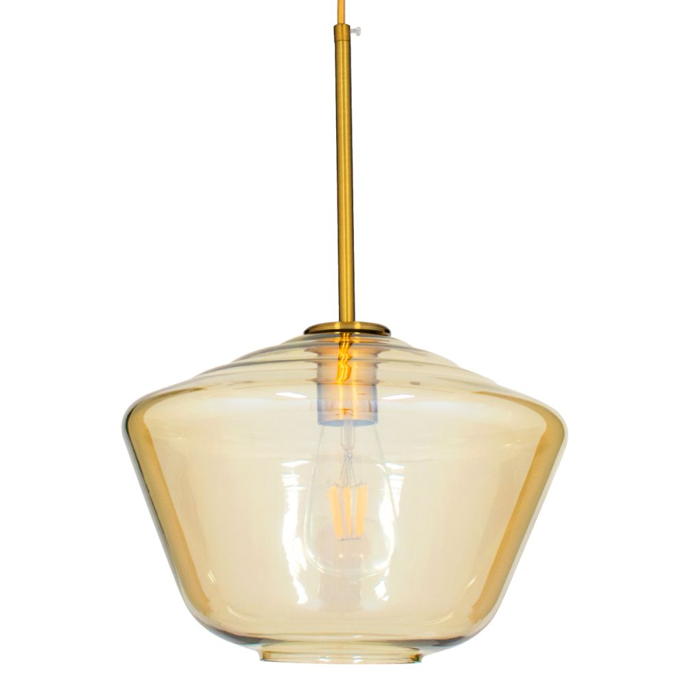 GLOBOSTAR® AMARIS 00870 Μοντέρνο Κρεμαστό Φωτιστικό Οροφής με Ντουί 1 x E27 AC 220-240V IP20 - Χρυσό Πλατίνα & Μελί - Μ30 x Π30 x Y22cm