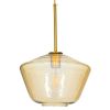 GLOBOSTAR® AMARIS 00870 Μοντέρνο Κρεμαστό Φωτιστικό Οροφής με Ντουί 1 x E27 AC 220-240V IP20 - Χρυσό Πλατίνα & Μελί - Μ30 x Π30 x Y22cm