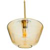 GLOBOSTAR® AMARIS 00870 Μοντέρνο Κρεμαστό Φωτιστικό Οροφής με Ντουί 1 x E27 AC 220-240V IP20 - Χρυσό Πλατίνα & Μελί - Μ30 x Π30 x Y22cm