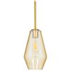 GLOBOSTAR® AMARIS 00871 Μοντέρνο Κρεμαστό Φωτιστικό Οροφής με Ντουί 1 x E27 AC 220-240V IP20 - Χρυσό Πλατίνα & Μελί - Μ17 x Π17 x Υ30cm