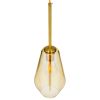 GLOBOSTAR® AMARIS 00871 Μοντέρνο Κρεμαστό Φωτιστικό Οροφής με Ντουί 1 x E27 AC 220-240V IP20 - Χρυσό Πλατίνα & Μελί - Μ17 x Π17 x Υ30cm
