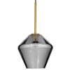 GLOBOSTAR® AMARIS 00872 Μοντέρνο Κρεμαστό Φωτιστικό Οροφής με Ντουί 1 x E27 AC 220-240V IP20 - Χρυσό Πλατίνα & Μαύρο Φιμέ - Μ22 x Π22 x Y22cm