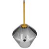 GLOBOSTAR® AMARIS 00872 Μοντέρνο Κρεμαστό Φωτιστικό Οροφής με Ντουί 1 x E27 AC 220-240V IP20 - Χρυσό Πλατίνα & Μαύρο Φιμέ - Μ22 x Π22 x Y22cm