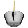 GLOBOSTAR® AMARIS 00873 Μοντέρνο Κρεμαστό Φωτιστικό Οροφής με Ντουί 1 x E27 AC 220-240V IP20 - Χρυσό Πλατίνα & Μαύρο Φιμέ - Μ30 x Π30 x Y22cm