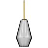 GLOBOSTAR® AMARIS 00874 Μοντέρνο Κρεμαστό Φωτιστικό Οροφής με Ντουί 1 x E27 AC 220-240V IP20 - Χρυσό Πλατίνα & Μαύρο Φιμέ - Μ17 x Π17 x Υ30cm