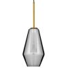 GLOBOSTAR® AMARIS 00874 Μοντέρνο Κρεμαστό Φωτιστικό Οροφής με Ντουί 1 x E27 AC 220-240V IP20 - Χρυσό Πλατίνα & Μαύρο Φιμέ - Μ17 x Π17 x Υ30cm