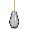 GLOBOSTAR® AMARIS 00874 Μοντέρνο Κρεμαστό Φωτιστικό Οροφής με Ντουί 1 x E27 AC 220-240V IP20 - Χρυσό Πλατίνα & Μαύρο Φιμέ - Μ17 x Π17 x Υ30cm