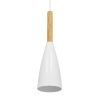 GLOBOSTAR® DILLON 00876 Μοντέρνο Κρεμαστό Φωτιστικό Οροφής με Ντουί 1 x E27 AC 220-240V IP20 - Λευκό & Μπεζ - Μ11 x Π11 x Υ36cm