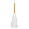 GLOBOSTAR® DILLON 00876 Μοντέρνο Κρεμαστό Φωτιστικό Οροφής με Ντουί 1 x E27 AC 220-240V IP20 - Λευκό & Μπεζ - Μ11 x Π11 x Υ36cm