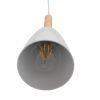 GLOBOSTAR® DILLON 00876 Μοντέρνο Κρεμαστό Φωτιστικό Οροφής με Ντουί 1 x E27 AC 220-240V IP20 - Λευκό & Μπεζ - Μ11 x Π11 x Υ36cm