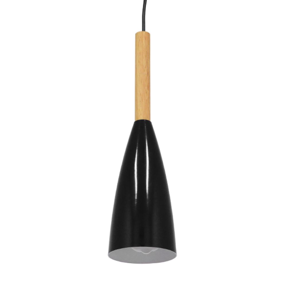 GLOBOSTAR® DILLON 00877 Μοντέρνο Κρεμαστό Φωτιστικό Οροφής με Ντουί 1 x E27 AC 220-240V IP20 - Μαύρο - Μ11 x Π11 x Υ36cm
