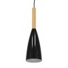 GLOBOSTAR® DILLON 00877 Μοντέρνο Κρεμαστό Φωτιστικό Οροφής με Ντουί 1 x E27 AC 220-240V IP20 - Μαύρο - Μ11 x Π11 x Υ36cm