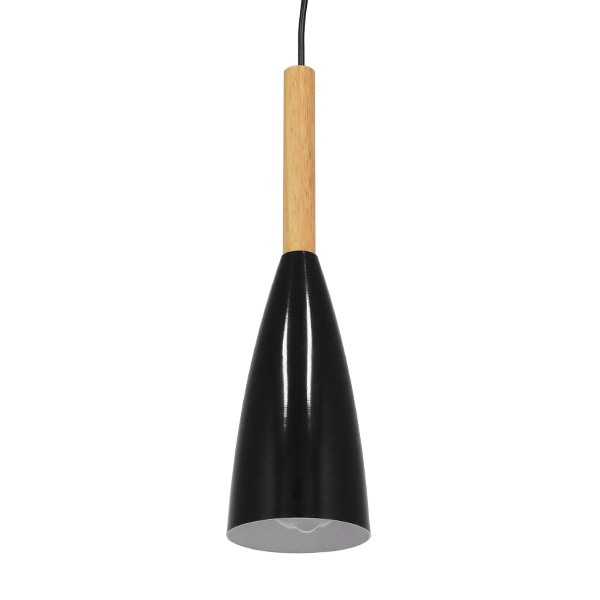 GLOBOSTAR® DILLON 00877 Μοντέρνο Κρεμαστό Φωτιστικό Οροφής με Ντουί 1 x E27 AC 220-240V IP20 - Μαύρο - Μ11 x Π11 x Υ36cm