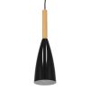GLOBOSTAR® DILLON 00877 Μοντέρνο Κρεμαστό Φωτιστικό Οροφής με Ντουί 1 x E27 AC 220-240V IP20 - Μαύρο - Μ11 x Π11 x Υ36cm
