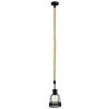 GLOBOSTAR® MASON 00881 Vintage Κρεμαστό Φωτιστικό Οροφής με Ντουί 1 x E27 AC 220-240V IP20 - Μαύρο & Μπεζ - Μ15 x Π15 x Υ24cm