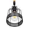 GLOBOSTAR® MASON 00881 Vintage Κρεμαστό Φωτιστικό Οροφής με Ντουί 1 x E27 AC 220-240V IP20 - Μαύρο & Μπεζ - Μ15 x Π15 x Υ24cm