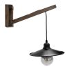 GLOBOSTAR® JONAS 00882 Vintage Φωτιστικό Τοίχου - Απλίκα με Ντουί 1 x E27 AC 220-240V IP20 - Καφέ & Μαύρο - Μ26 x Π50 x Υ50cm