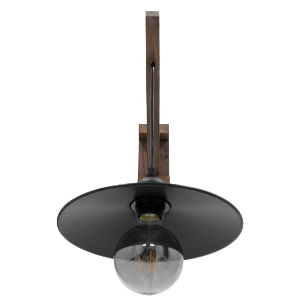 GLOBOSTAR® JONAS 00882 Vintage Φωτιστικό Τοίχου - Απλίκα με Ντουί 1 x E27 AC 220-240V IP20 - Καφέ & Μαύρο - Μ26 x Π50 x Υ50cm