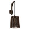 GLOBOSTAR® CASTI 00887 Boho Φωτιστικό Τοίχου - Απλίκα με Ντουί 1 x E27 AC 220-240V IP20 - Καφέ - Μ18 x Π30 x Υ75cm