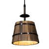 GLOBOSTAR® CEBU 00888 Vintage Κρεμαστό Φωτιστικό Οροφής με Ντουί 3 x E27 AC 220-240V IP20 - Καφέ & Μαύρο - Μ40 x Π40 x Y210cm
