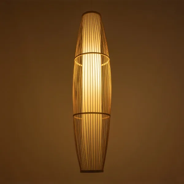 GLOBOSTAR® HIBISCUS 00892 Boho Κρεμαστό Φωτιστικό Οροφής με Ντουί 1 x E27 AC 220-240V IP20 - Μπεζ - Μ30 x Π30 x Υ120cm