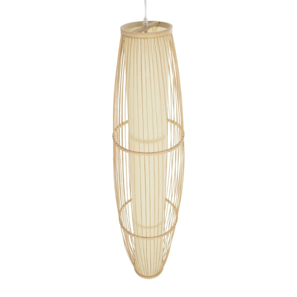 GLOBOSTAR® HIBISCUS 00892 Boho Κρεμαστό Φωτιστικό Οροφής με Ντουί 1 x E27 AC 220-240V IP20 - Μπεζ - Μ30 x Π30 x Υ120cm