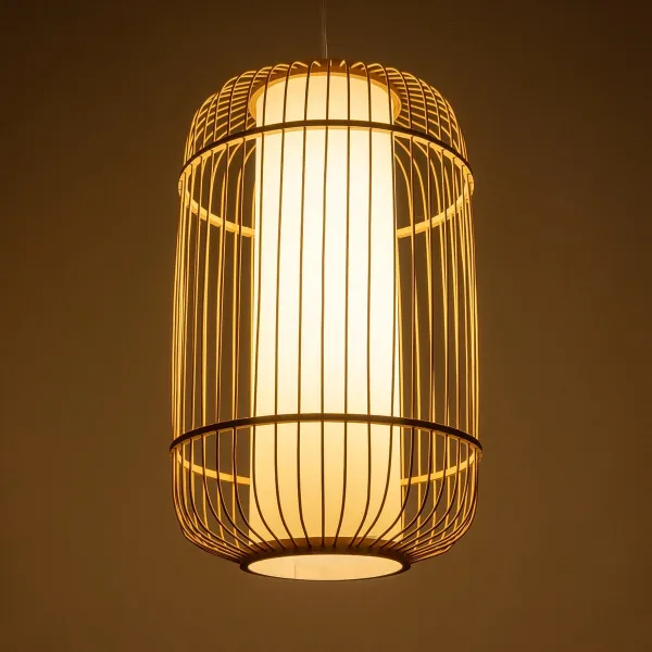 GLOBOSTAR® HIBISCUS 00894 Boho Κρεμαστό Φωτιστικό Οροφής με Ντουί 1 x E27 AC 220-240V IP20 - Μπεζ - Μ30 x Π30 x Υ50cm