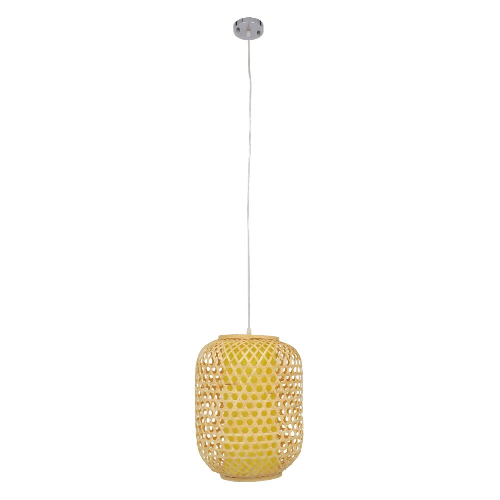 GLOBOSTAR® MAURITIUS 00899 Boho Κρεμαστό Φωτιστικό Οροφής με Ντουί 1 x E27 AC 220-240V IP20 - Μπεζ - Μ30 x Π30 x Υ40cm