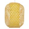 GLOBOSTAR® MAURITIUS 00899 Boho Κρεμαστό Φωτιστικό Οροφής με Ντουί 1 x E27 AC 220-240V IP20 - Μπεζ - Μ30 x Π30 x Υ40cm