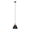 GLOBOSTAR® SHADE 00906 Μοντέρνο Κρεμαστό Φωτιστικό Οροφής με Ντουί 1 x E27 AC 220-240V IP20 - Μαύρο & Μπεζ - Μ23 x Π23 x Υ22cm