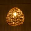GLOBOSTAR® JJENSON 00911 Boho Κρεμαστό Φωτιστικό Οροφής με Ντουί 1 x E27 AC 220-240V IP20 - Μπεζ - Μ35 x Π35 x Υ35cm