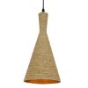 GLOBOSTAR® SHANGHAI 00918 Boho Κρεμαστό Φωτιστικό Οροφής με Ντουί 1 x E27 AC 220-240V IP20 - Μπεζ & Χρυσό - Μ19 x Π19 x Υ38cm