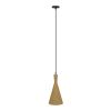 GLOBOSTAR® SHANGHAI 00918 Boho Κρεμαστό Φωτιστικό Οροφής με Ντουί 1 x E27 AC 220-240V IP20 - Μπεζ & Χρυσό - Μ19 x Π19 x Υ38cm