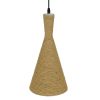 GLOBOSTAR® SHANGHAI 00918 Boho Κρεμαστό Φωτιστικό Οροφής με Ντουί 1 x E27 AC 220-240V IP20 - Μπεζ & Χρυσό - Μ19 x Π19 x Υ38cm
