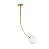 GLOBOSTAR® DRIZZLE 00921 Μοντέρνο Φωτιστικό Οροφής με Ντουί 1 x E27 AC 220-240V IP20 - Λευκό & Χρυσό - Μ15 x Π15 x Υ100cm