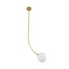 GLOBOSTAR® DRIZZLE 00922 Μοντέρνο Φωτιστικό Οροφής με Ντουί 1 x E27 AC 220-240V IP20 - Λευκό & Χρυσό - Μ15 x Π15 x Υ70cm