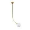 GLOBOSTAR® DRIZZLE 00922 Μοντέρνο Φωτιστικό Οροφής με Ντουί 1 x E27 AC 220-240V IP20 - Λευκό & Χρυσό - Μ15 x Π15 x Υ70cm