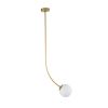 GLOBOSTAR® DRIZZLE 00922 Μοντέρνο Φωτιστικό Οροφής με Ντουί 1 x E27 AC 220-240V IP20 - Λευκό & Χρυσό - Μ15 x Π15 x Υ70cm