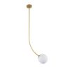 GLOBOSTAR® DRIZZLE 00922 Μοντέρνο Φωτιστικό Οροφής με Ντουί 1 x E27 AC 220-240V IP20 - Λευκό & Χρυσό - Μ15 x Π15 x Υ70cm