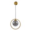 GLOBOSTAR® VIENNA 00923 Μοντέρνο Φωτιστικό Τοίχου - Απλίκα με Ντουί 1 x E27 AC 220-240V IP20 - Χρυσό & Μαύρο Φιμέ - Μ25 x Π23 x Υ27cm