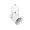 GLOBOSTAR® HAZEL 00924 Μοντέρνο Κρεμαστό Φωτιστικό Οροφής με Ντουί 1 x E27 AC 220-240V IP20 - Λευκό & Χρυσό - Μ12 x Π12 x Υ27cm