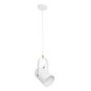 GLOBOSTAR® HAZEL 00924 Μοντέρνο Κρεμαστό Φωτιστικό Οροφής με Ντουί 1 x E27 AC 220-240V IP20 - Λευκό & Χρυσό - Μ12 x Π12 x Υ27cm