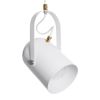 GLOBOSTAR® HAZEL 00924 Μοντέρνο Κρεμαστό Φωτιστικό Οροφής με Ντουί 1 x E27 AC 220-240V IP20 - Λευκό & Χρυσό - Μ12 x Π12 x Υ27cm