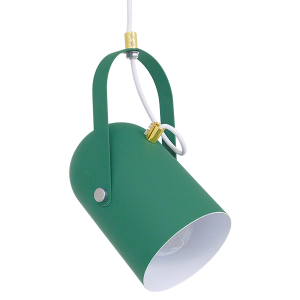 GLOBOSTAR® HAZEL 00928 Μοντέρνο Κρεμαστό Φωτιστικό Οροφής με Ντουί 1 x E27 AC 220-240V IP20 - Πράσινο, Άσπρο & Χρυσό - Μ12 x Π12 x Υ27cm