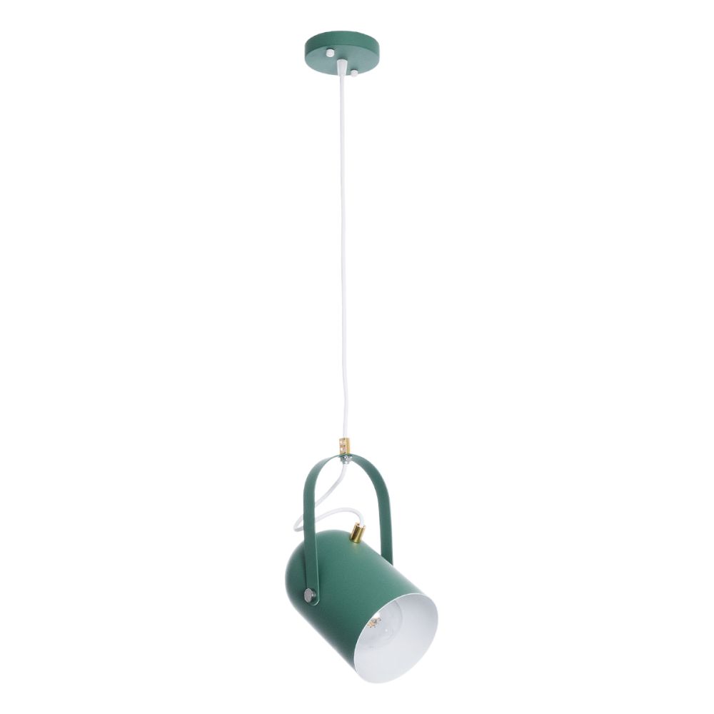 GLOBOSTAR® HAZEL 00928 Μοντέρνο Κρεμαστό Φωτιστικό Οροφής με Ντουί 1 x E27 AC 220-240V IP20 - Πράσινο & Χρυσό - Μ12 x Π12 x Υ27cm