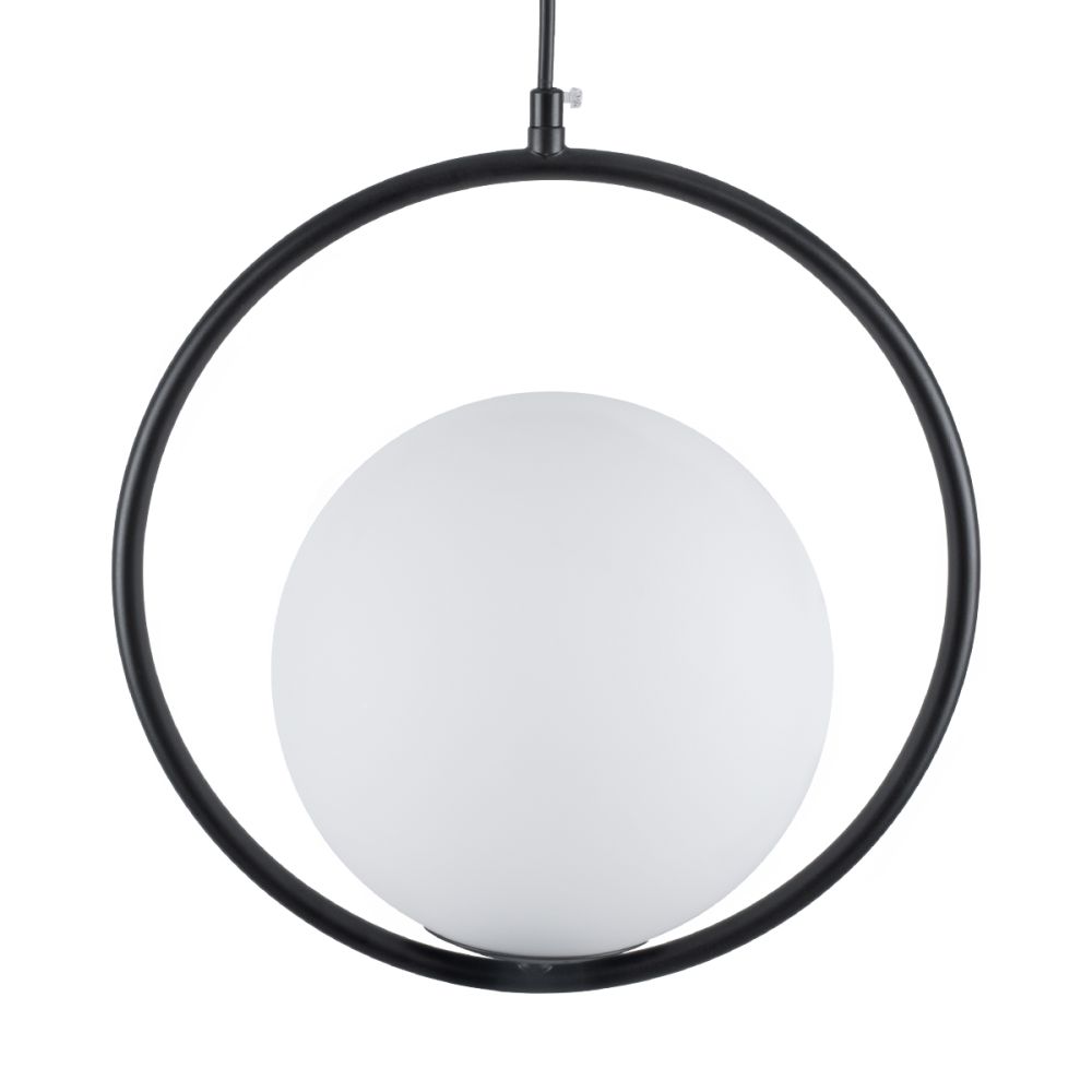 GLOBOSTAR® MADRID 00931 Μοντέρνο Κρεμαστό Φωτιστικό Οροφής με Ντουί 1 x E27 AC 220-240V IP20 - Μαύρο & Λευκό - Μ30 x Π20 x Υ30cm