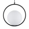 GLOBOSTAR® MADRID 00931 Μοντέρνο Κρεμαστό Φωτιστικό Οροφής με Ντουί 1 x E27 AC 220-240V IP20 - Μαύρο & Λευκό - Μ30 x Π20 x Υ30cm