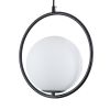 GLOBOSTAR® MADRID 00931 Μοντέρνο Κρεμαστό Φωτιστικό Οροφής με Ντουί 1 x E27 AC 220-240V IP20 - Μαύρο & Λευκό - Μ30 x Π20 x Υ30cm